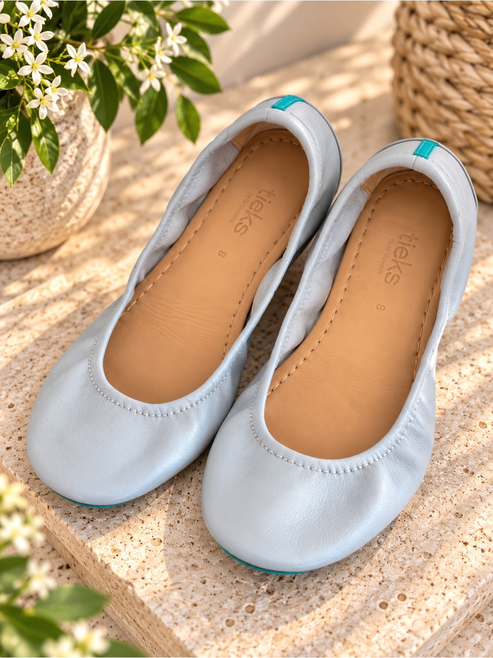 Tieks by Gavrieli cool grey  Leather Ballet Flats Women’s Size 8 old money